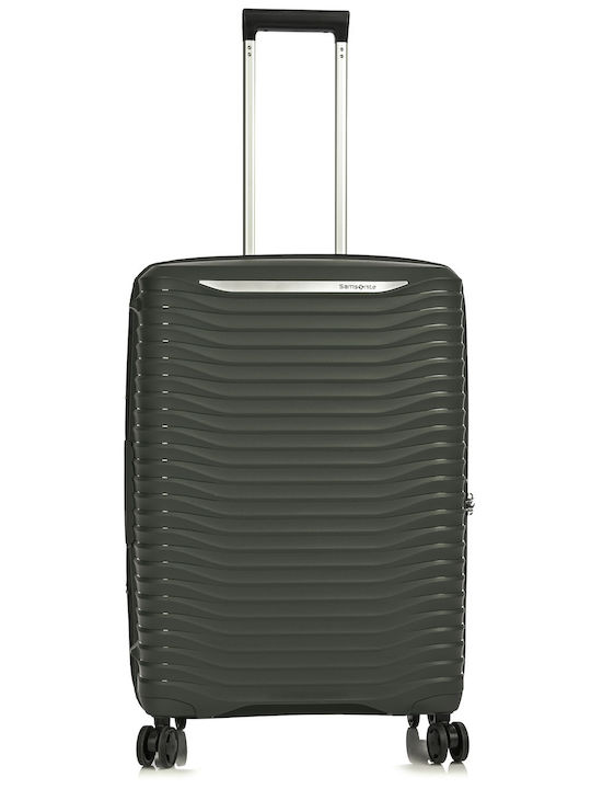 Samsonite Upscape Mittlerer Hartschalen-Reisekoffer Grün mit 4 Rädern Höhe 68cm