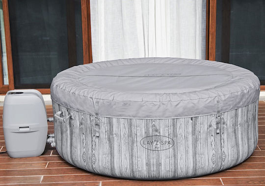Bestway Round Swimming Pool 669L Inflatable with Hydromassage 180x66cm Gray