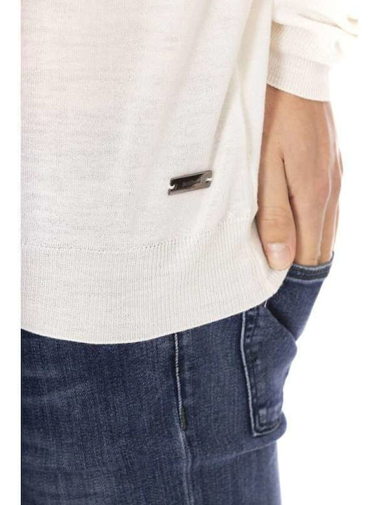 Langarm-Pullover Weiß
