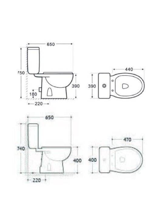 Hanne Gryn Floor-Standing Toilet and Flush White