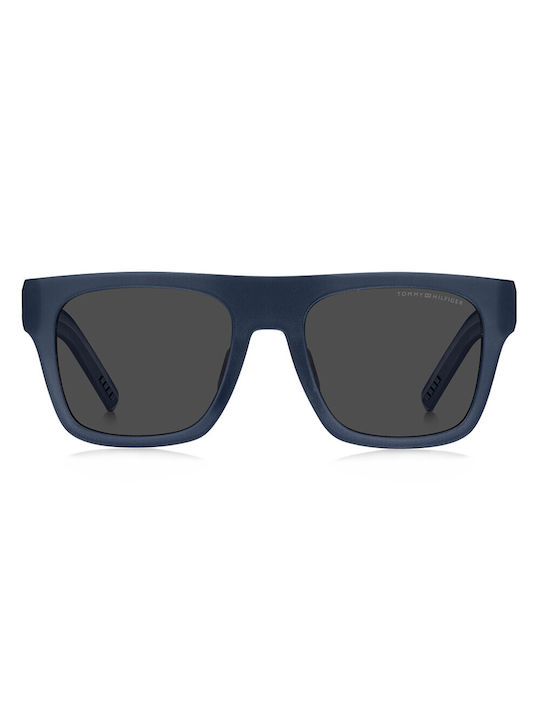 Tommy Hilfiger Men's Sunglasses with Navy Blue Plastic Frame and Black Lens TH1976/S FLL/IR