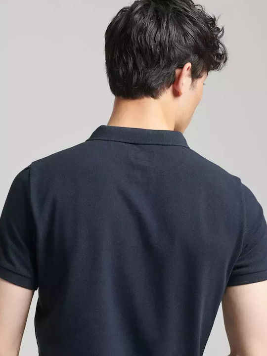 Superdry Ανδρικό T-shirt Polo Navy Μπλε