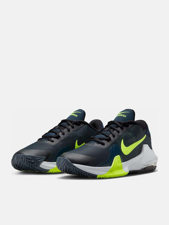 Air Max Impact 4 Χαμηλά Μπασκετικά Παπούτσια Black / Armory Navy / Pure Platinum / Volt