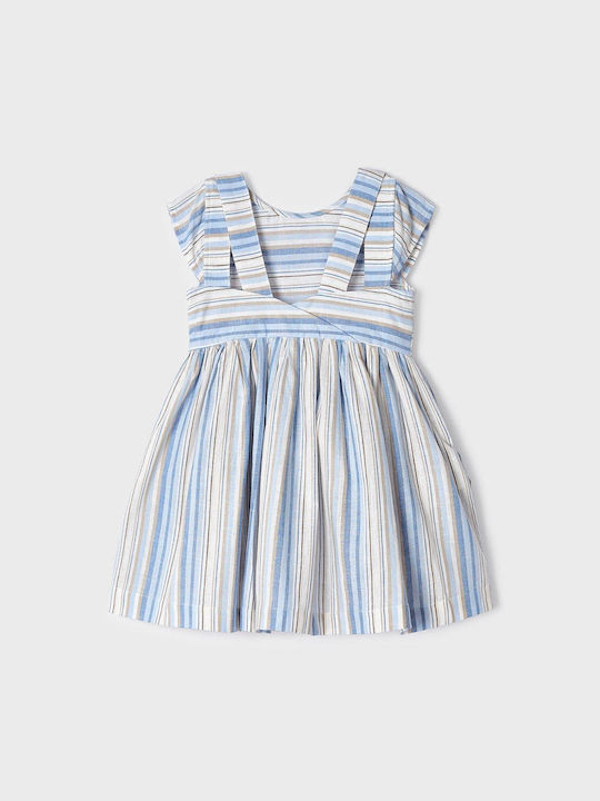 Mayoral Kids Dress Striped Short Sleeve Blue