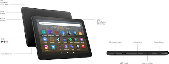 Amazon Fire HD 8 (2022) 8Inches Tablet (2GB/32GB) Black