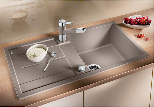 Blanco Metra 5 S 527110 Drop-In Мивка от Синтетичен Гранит Ш86xД50см Soft White