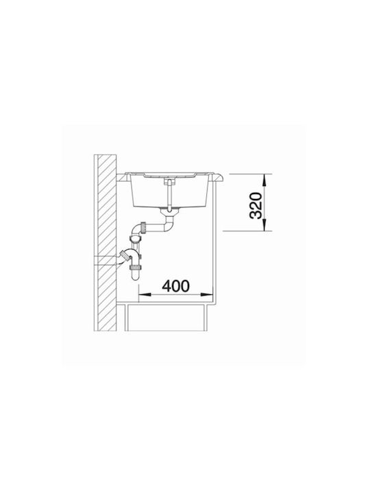 Blanco Metra 5 S 527293 Drop-In Sink Synthetic Granite W86xD50cm Volcano Grey