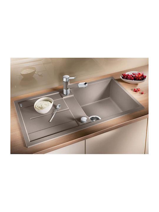 Blanco Metra 5 S 527293 Drop-In Sink Synthetic Granite W86xD50cm Volcano Grey