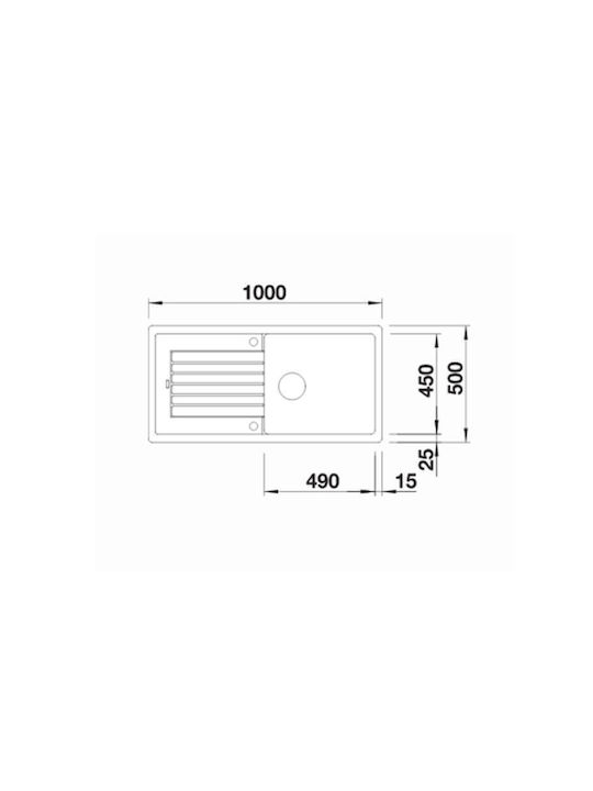 Blanco Zia XL 6 S 527400 Drop-In Spüle aus Verbundgranulat B100xT50cm Volcano Grey