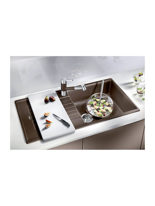 Blanco Zia XL 6 S 527400 Drop-In Spüle aus Verbundgranulat B100xT50cm Volcano Grey