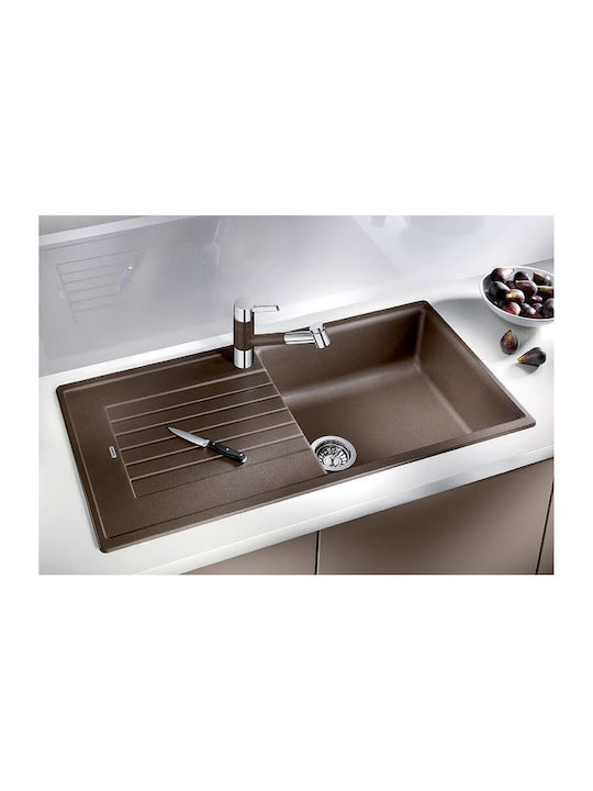 Blanco Zia XL 6 S 527400 Drop-In Spüle aus Verbundgranulat B100xT50cm Volcano Grey
