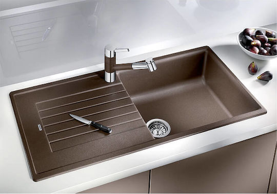 Blanco Zia XL 6 S 527400 Drop-In Spüle aus Verbundgranulat B100xT50cm Volcano Grey