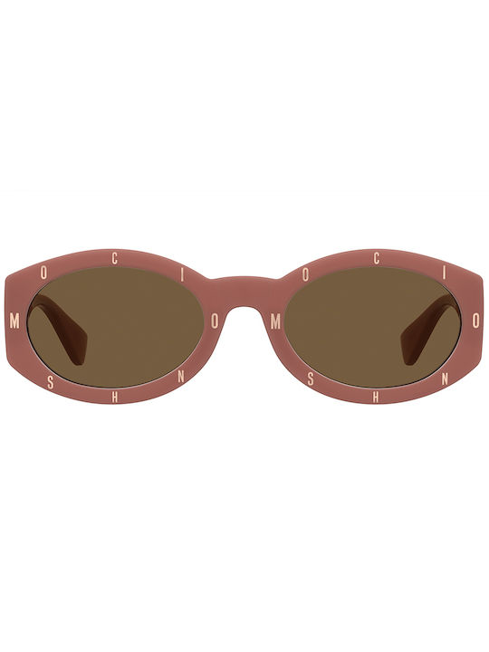 Moschino De damă Ochelari de soare cu Maro Din plastic Cadru și Maro Lentilă MOS141/S 09Q/70