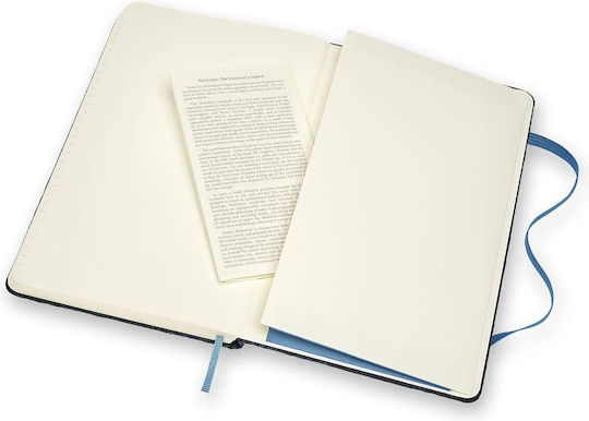 Moleskine Limited Collection Blend Textile Notebook Ruled with Elastic Blue