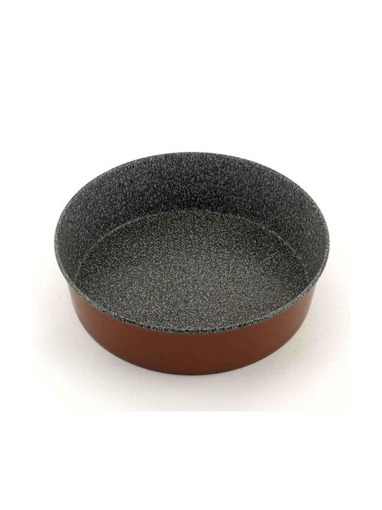 Keystone Iris Aluminum Round Baking Pan with Non-stick Coating Brown-Gray 16cm