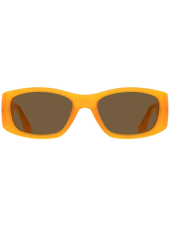 Moschino Sonnenbrillen mit Gelb Rahmen und Braun Linse MOS145/S FMP/70