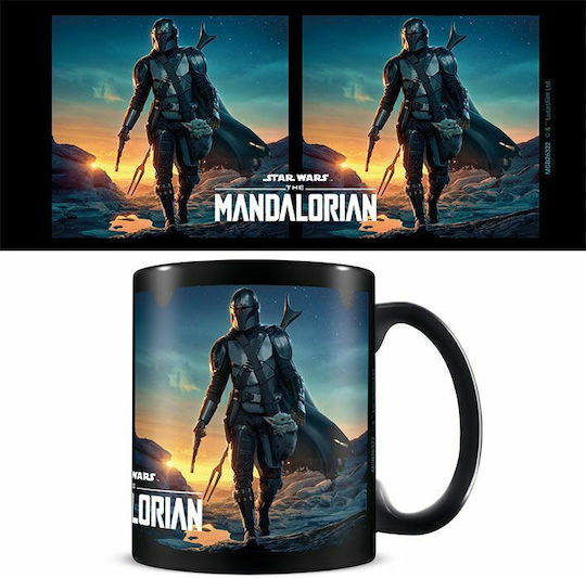 Pyramid International Star Wars: The Mandalorian (Nightfall) Cană Ceramică Neagră 315ml