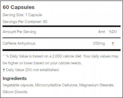 Nutrex Caffeine 200 200mg Fast Acting 60 caps