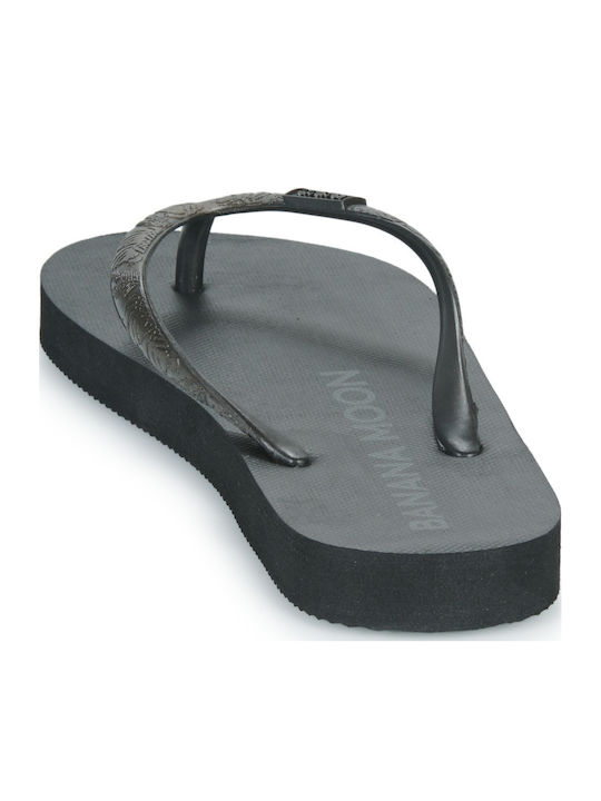 Swains Tahuata Frauen Flip Flops in Schwarz Farbe