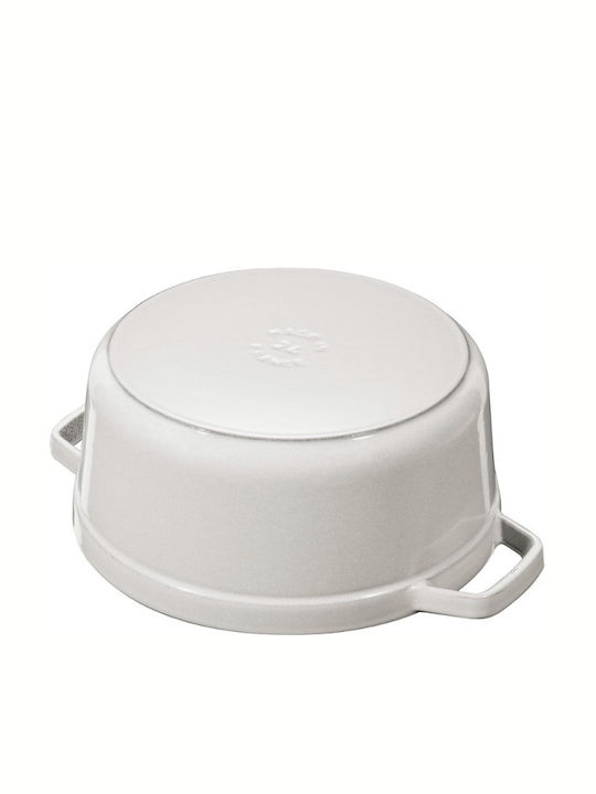 Staub Βαθιά Κατσαρόλα από Μαντέμι 5.2lt / 24cm Λευκή