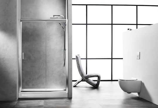 Tema Shower Screen with Sliding Door 130x180cm Clear Glass