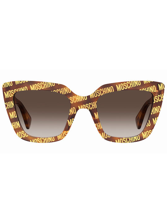 Moschino Women's Sunglasses with Brown Tartaruga Plastic Frame and Brown Gradient Lens MOS148/S 2VM/HA