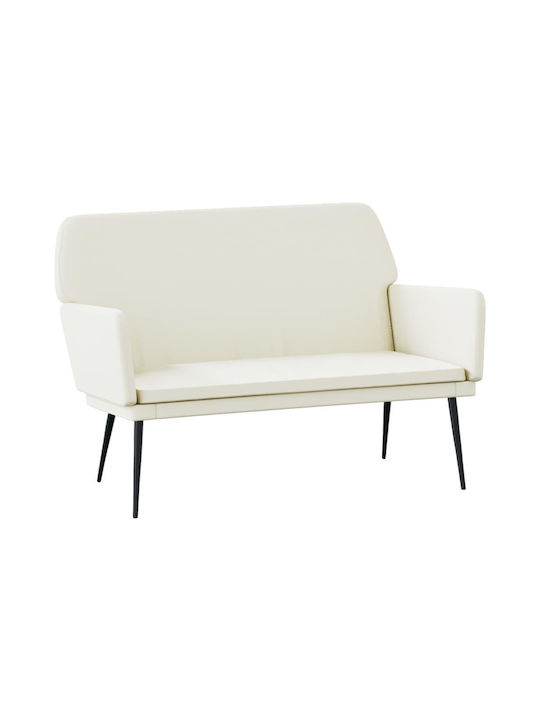 Canapea Cu Două Locuri Din Catifea Crem 108x79x79cm