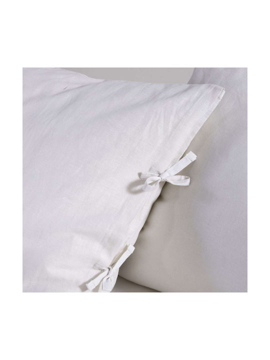 Nef-Nef Homeware Pillowcase Set with Envelope Cover Ecru 52x72cm. 031834