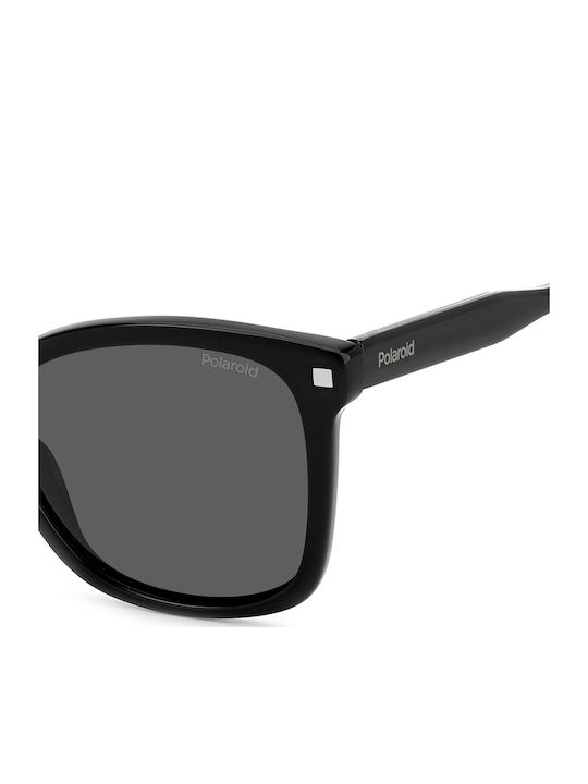 Polaroid Damentragen Sonnenbrillen mit Schwarzem Horn umrandetem Rahmen und Grauen Polarisiertem Glas PLD4151/S/X 807/M9