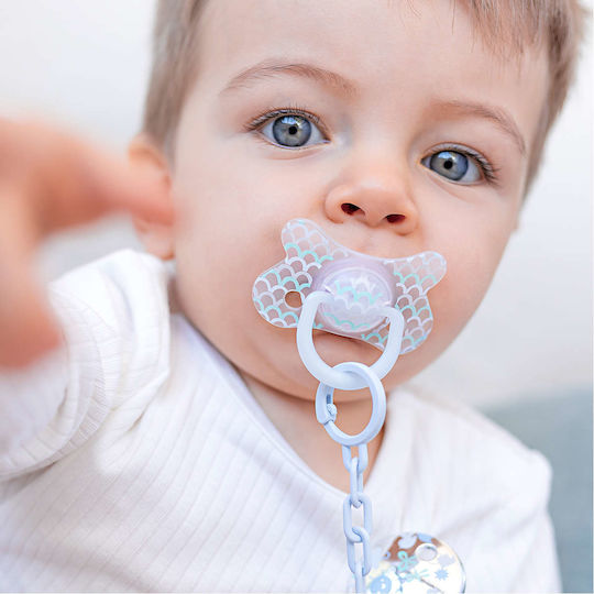 Suavinex Scale Pacifiers Silicone Blue for 4-18 months 2pcs
