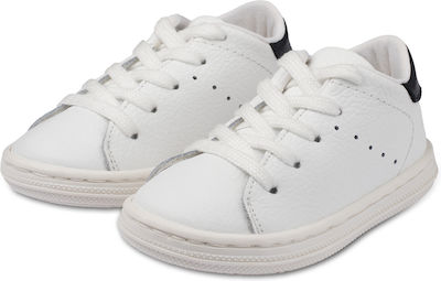 Babywalker Baptism Leather Sneakers Λευκό-Μπλε