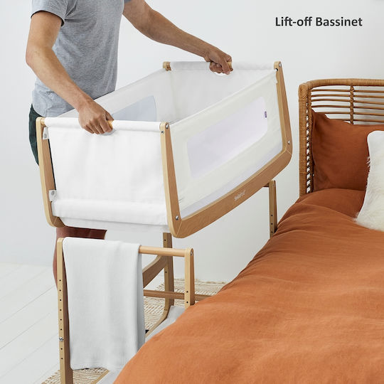 Snuz Wiege SnuzPod 4 mit Matratze und Seitlicher Öffnung Natural