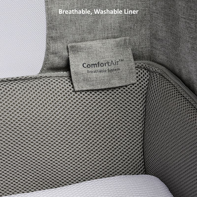 Snuz Cradle SnuzPod 4 with Mattress and Side Opening Dusk Grey
