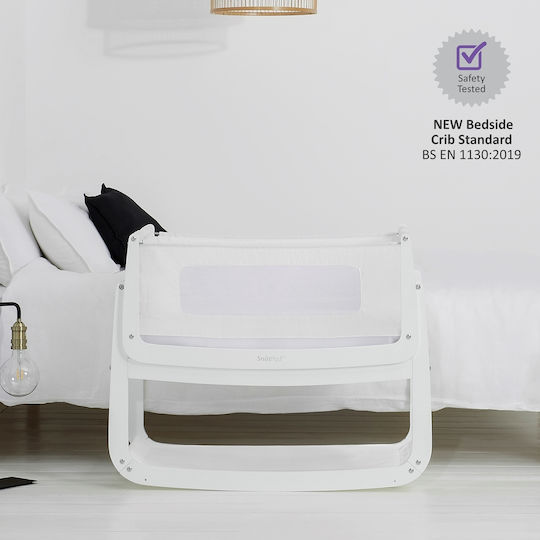 Snuz Λίκνο SnuzPod 4 White με Στρώμα και Πλαϊνό Άνοιγμα