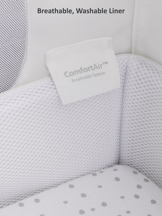 Snuz Cradle SnuzPod 4 with Mattress and Side Opening White