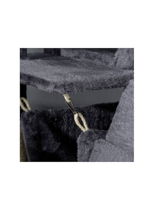 Pawhut Scratching Post Cat Trees Gray 4 levels 48x48x125cm