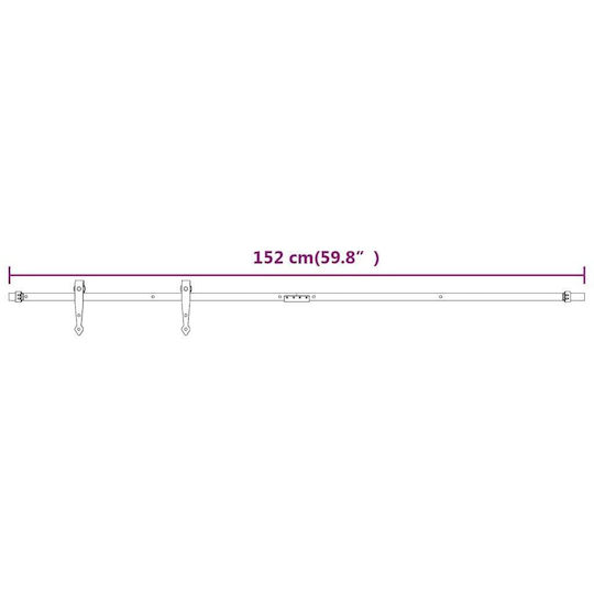 vidaXL Furniture Hardware White 152x22x17cm 151700