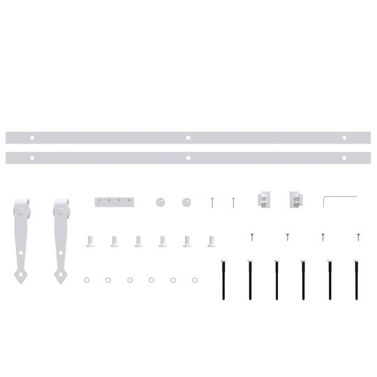 vidaXL Furniture Hardware White 152x22x17cm 151700