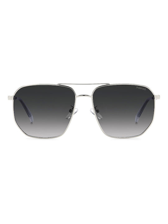 Polaroid Sonnenbrillen mit Silber Rahmen und Gray Verlaufsfarbe Polarisiert Linse PLD4141/G/S/X 010/WJ