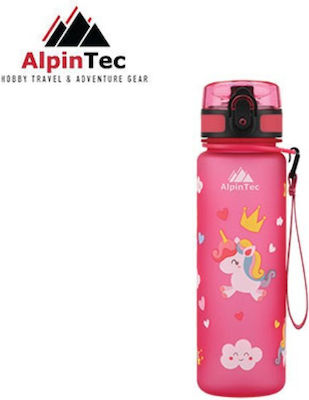 AlpinPro C-500 Sticlă pentru Copii Unicorn Plastic Roz 500ml C-500PK-3