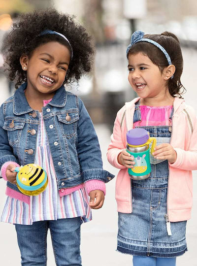 Skip Hop Kids Water Bottle Unicorn Stainless Steel with Straw Turquoise 350ml