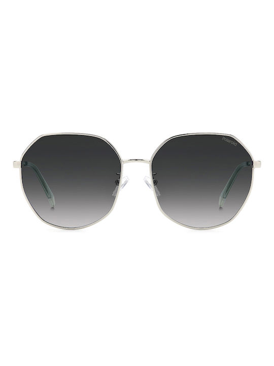 Polaroid Sonnenbrillen mit Silber Rahmen und Gray Verlaufsfarbe Polarisiert Linse PLD4140/G/S/X 010/WJ