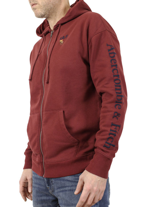 Red Hooded Cardigan