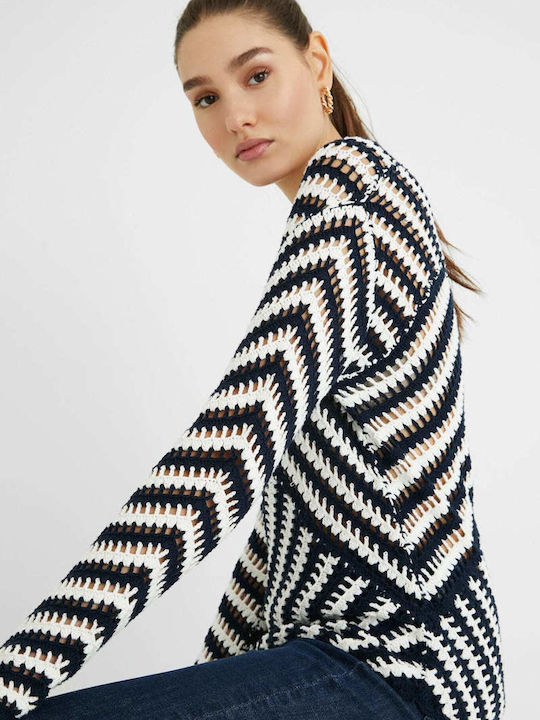 Niagara Women's Long Sleeve Sweater with V Neckline Multicolour
