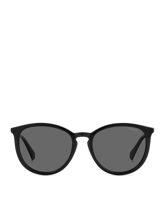 Polaroid Unisex Sunglasses with Black Frame and Gray Polarized Lens PLD4143/S/X 807/M9