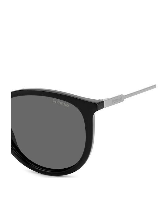 Polaroid Unisex Sunglasses with Black Frame and Gray Polarized Lens PLD4143/S/X 807/M9