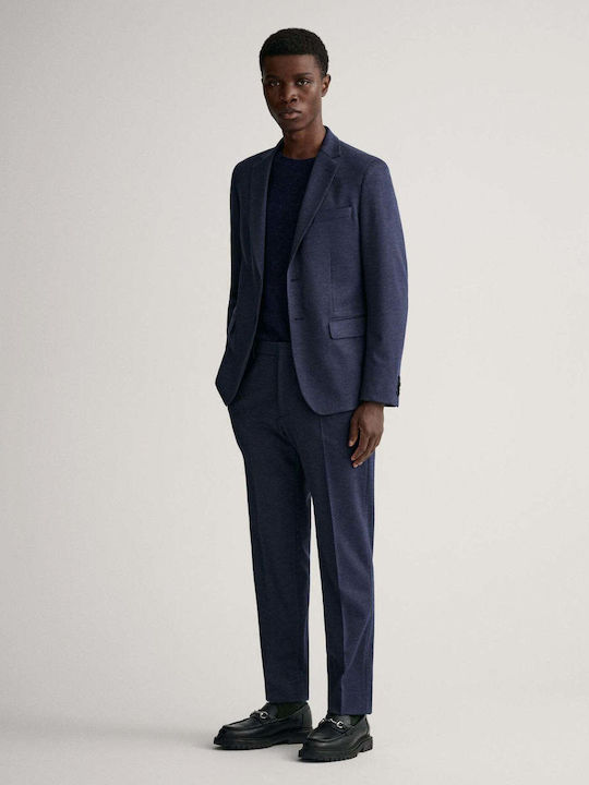 Winter Men’s Suit Jacket with Slim Fit Navy Blue