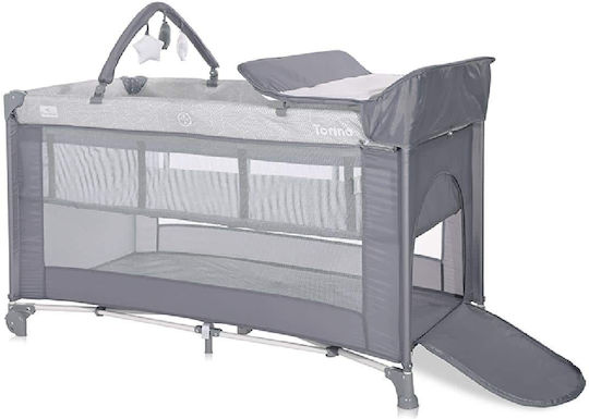 Lorelli Torino Plus Playpen 2 Levels with Changing Table & Mattress Gray 127x68cm