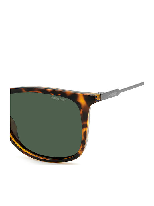 Polaroid Men's Sunglasses with Brown Tartaruga Frame and Green Polarized Lens PLD4145/S/X 086/UC