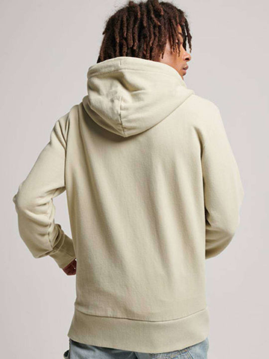 Superdry Code Men's Sweatshirt Jacket with Hood Beige